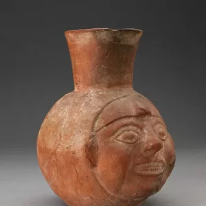 Jar in the Form of a Human Head Showing Teeth, 100 B. C. / A. D. 500. Creator: Unknown