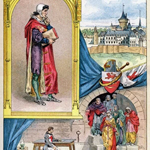 Jean de Joinville, chronicler of medieval France, 1898. Artist: Gilbert