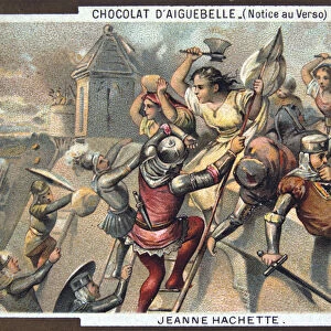 Jeanne Hachette defends Beauvais, 1472, (19th century)