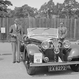 Jensen open 4-seater of Ken Crawford at the South Wales Auto Club Welsh Rally, 1937 Artist