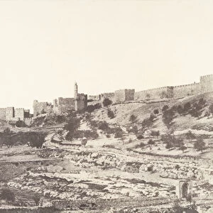 Jerusalem, Birket-es-Soutlan, 1854. Creator: Auguste Salzmann