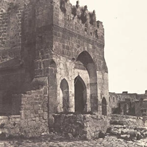Jerusalem, Porte de la citadelle, 1854. Creator: Auguste Salzmann
