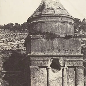 Jerusalem, Vallee de Josaphat, Details du Tombeau d Absalom, 1854