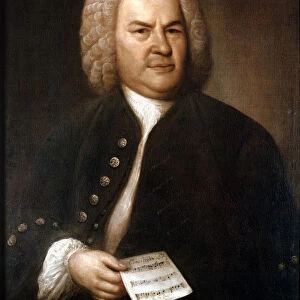 Johann Sebastian Bach (1685-1750), German composer and organist, 1746. Artist: Elias Gottlob Haussmann