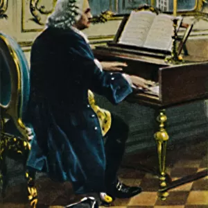 Johann Sebastian Bach 1685-1750. - Ausichnitt aus dem Gemalde von Carl Rohling, 1934