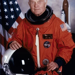 John H Glenn, American astronaut, May 1998