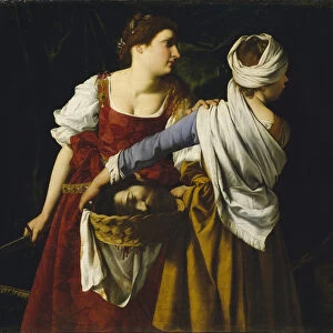 Judith and Her Maidservant with the Head of Holofernes. Artist: Gentileschi, Orazio (1563-1638)