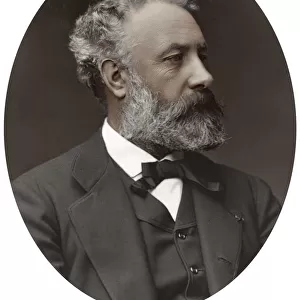 Jules Verne, French novelist, 1877. Artist: Lock & Whitfield