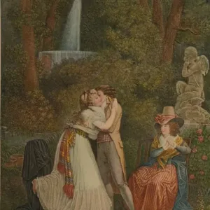 Julie, Ou Le Premier Baiser De L Amour, (First Kiss), 1784-1799, (1913). Artist: Jacques-Louis Copia