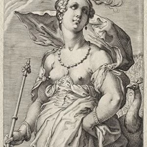 Juno, c. 1595. Creator: Jan Saenredam (Dutch, 1565-1607)