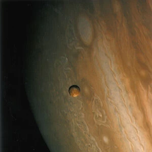 Jupiter and Io, one of its moons, 1979