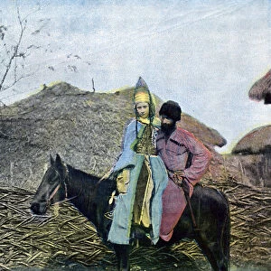 Kabardin couple on a journey, c1890