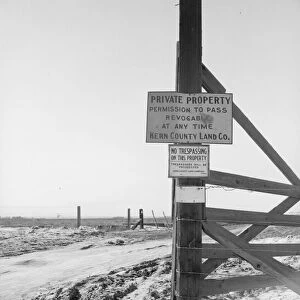 Kern County, California is largely in the hands of big landowners, 1939. Creator: Dorothea Lange