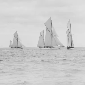 The three ketches Julnar, Cariad and Corisande racing upwind, 1913. Creator