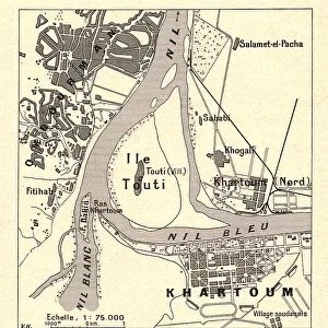 'Khartoum et Omdourman (Le confluent des deux Nils); Le Nord-Est Africain, 1914. Creator: Unknown
