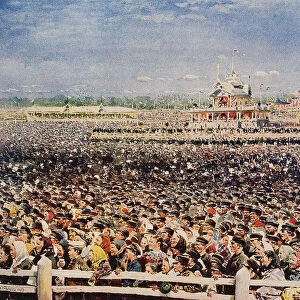 Khodynka Field on 18 May 1896, 1899. Artist: Makovsky, Vladimir Yegorovich (1846-1920)