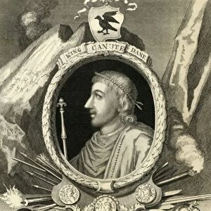 King Canute the Dane, 1732. Creator: George Vertue