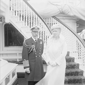 King George V and Queen Mary aboard HMY Victoria and Albert, 1935