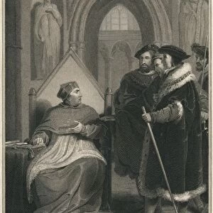 King Henry VIII. Act 3. Scene 2. Wolsey, Duke of Norfolk, Suffolk & c, 1796. Artist: WC Wilson