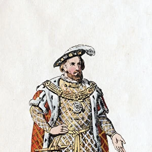 King Henry VIII of England, costume design for Shakespeares play, Henry VIII, 19th century