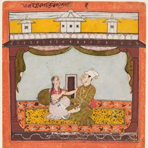 King and Queen in Zenana: Sandehi Ragini, Wife of Bhairava... c1690-95. Creator: Unknown