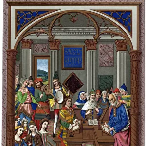 King Rene and his Musical Court, 15th century, (1870). Artist: Firmin, Didot & Co