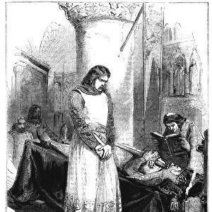 King Richard I beside the dead body of his father, King Henry II, 1189