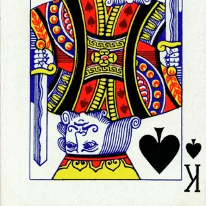 King of Spades from a deck of Goodall & Son Ltd. playing cards, c1940