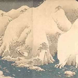 The Kiso Mountains in Snow, dated 8th month of the Snak... dated 8th month of the Snake year, 1857. Creator: Ando Hiroshige