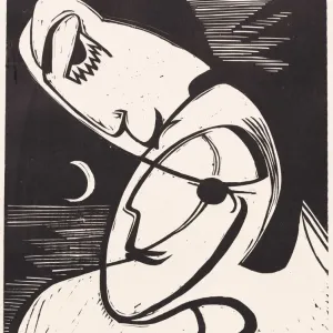 The Kiss, 1930. Creator: Ernst Kirchner