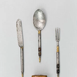 Knife, Fork and Spoon with Cap of a Trousse-Sheath, Europe, late 17th century(?)