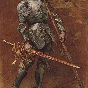 Knight in armour, circa late 19th century. Artist: Edward John Gregory