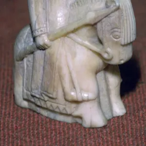 A Knight - The Lewis Chessmen, (Norwegian?), c1150-c1200