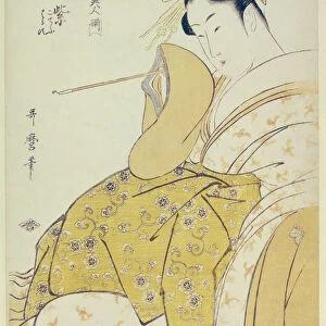 Komurasaki of the Tamaya, ca 1794. Artist: Utamaro, Kitagawa (1753-1806)