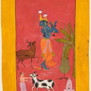 Krishna Fluting, c. 1675-1700. Creator: Unknown