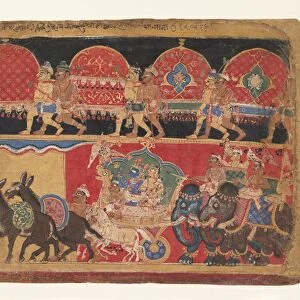 Krishna and the Kshatriya Maidens Proceed to Dvaraka... ca. 1520-30. Creator: Sa Nana
