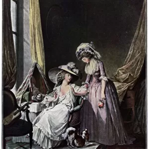 L aveu Difficile, 1786 (1931). Artist: Jean-Francois Janinet