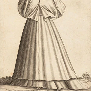 La Cortigiana de Roma (Courtesan), ca. 1580. Creator: Attributed to Pietro Bertelli