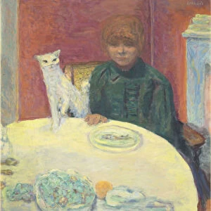 La femme au chat (Woman with Cat), 1912. Creator: Bonnard, Pierre (1867-1947)