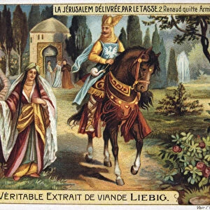 La Jerusalem deliveree par le Tasse, Renaud leaves Armide, the enchantress. 19th Century