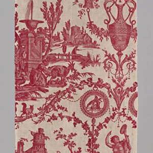 La Liberte Americaine (American Liberty) (Furnishing Fabric), France, 1783/89. Creators: Unknown, Oberkampf Manufactory