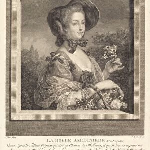 La Marquise de Pompadour en belle jardiniere. Creator: Jean-Louis Anselin