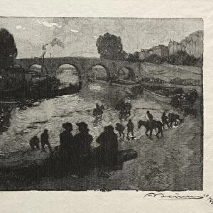 LAbreuvoir du Pont Marie. Creator: Auguste Louis Lepere (French, 1849-1918)