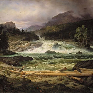 Labrofossen near Kongsberg. Artist: Fearnley, Thomas (1802-1842)