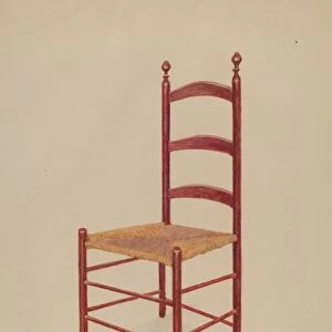 Ladderback Chair, c. 1937. Creator: Julie C Brush