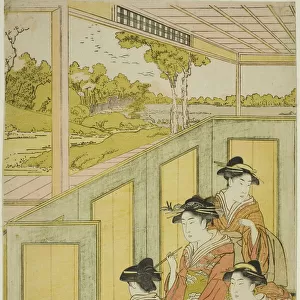 Ladies behind screen in a daimyos mansion, n. d. Creator: Utagawa Toyokuni I