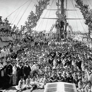 The lads of the training ship HMS Impregnable, 1896. Artist: WM Crockett