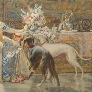 Lady with Two Dogs