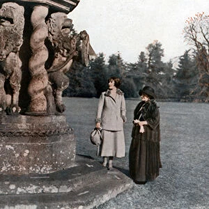 Lady Elizabeth Bowes-Lyon and the Countess of Strathmore, Glamis Castle, Scotland, 1923