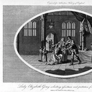 Lady Elizabeth Grey soliciting assistance and protection from Edward IV, (1793). Artist: Warren